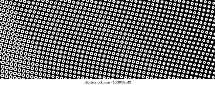 Black and white halftone. Abstract monochrome texture. Gradient background. Chaotic elements. Background for the site. Template for printing on t-shirts, business cards, posters, fabric