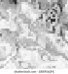 Black and white halftone. Abstract pattern monochrome vector. The texture of the spots of ink print and design