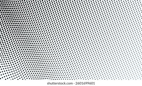 Black and white halftone abstract pattern for backdrop or fabric style