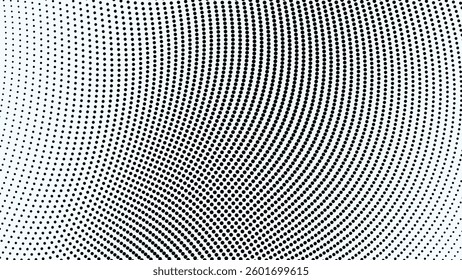 Black and white halftone abstract pattern for backdrop or fabric style