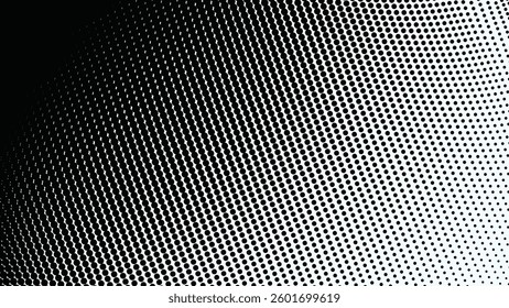 Black and white halftone abstract pattern for backdrop or fabric style