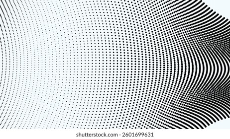 Black and white halftone abstract pattern for backdrop or fabric style