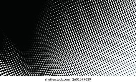 Black and white halftone abstract pattern for backdrop or fabric style