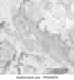 Black and white halftone. Abstract pattern monochrome vector. The texture of the spots of ink print and design