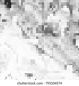 Black and white halftone. Abstract pattern monochrome vector. The texture of the spots of ink print and design