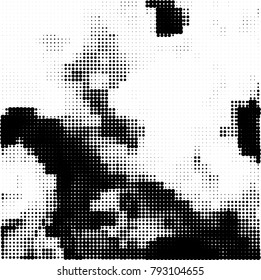 Black and white halftone. Abstract pattern monochrome vector. The texture of the spots of ink print and design