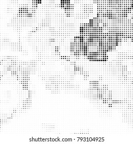 Black and white halftone. Abstract pattern monochrome vector. The texture of the spots of ink print and design