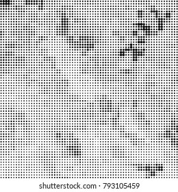 Black and white halftone. Abstract pattern monochrome vector. The texture of the spots of ink print and design