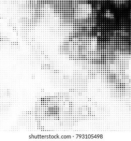 Black and white halftone. Abstract pattern monochrome vector. The texture of the spots of ink print and design