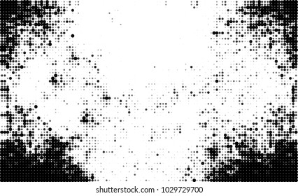Black and white halftone. Abstract texture of dots