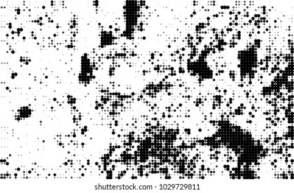Black and white halftone. Abstract texture of dots