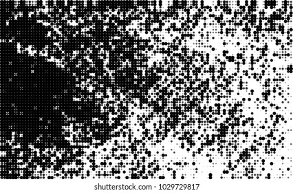 Black and white halftone. Abstract texture of dots