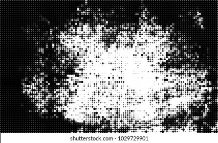 Black and white halftone. Abstract texture of dots