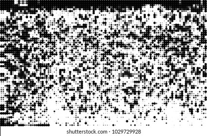 Black and white halftone. Abstract texture of dots