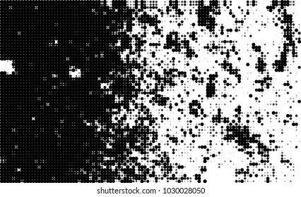 Black and white halftone. Abstract texture of dots