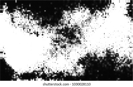 Black and white halftone. Abstract texture of dots