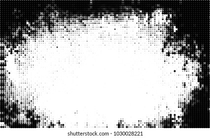 Black and white halftone. Abstract texture of dots