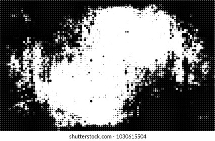 Black and white halftone. Abstract texture of dots