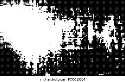 Black and white halftone. Abstract texture of dots