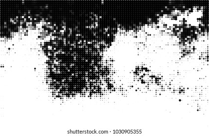Black and white halftone. Abstract texture of dots