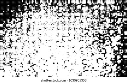 Black and white halftone. Abstract texture of dots