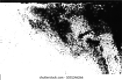 Black and white halftone. Abstract texture of dots