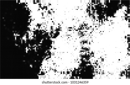 Black and white halftone. Abstract texture of dots