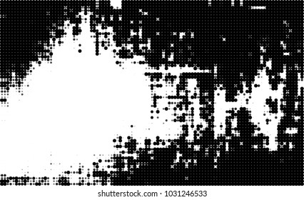 Black and white halftone. Abstract texture of dots