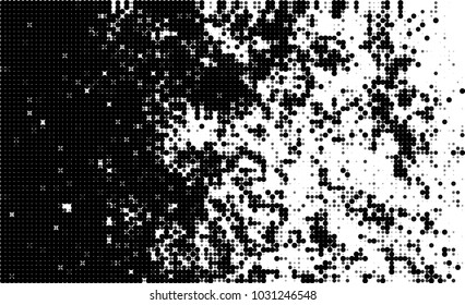 Black and white halftone. Abstract texture of dots