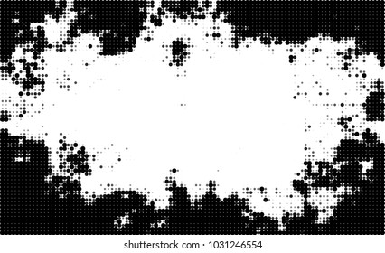 Black and white halftone. Abstract texture of dots