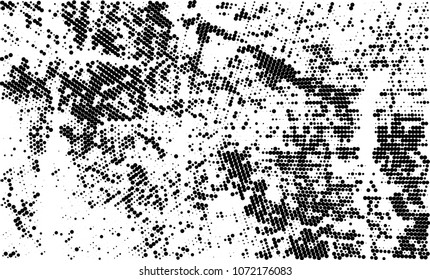 Black and white halftone. Abstract texture with radially spaced points