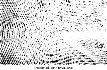 Black and white halftone. Abstract texture with radially spaced points