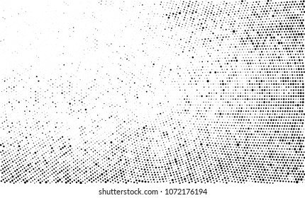 Black and white halftone. Abstract texture with radially spaced points
