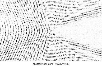 Black and white halftone. Abstract texture with radially spaced points