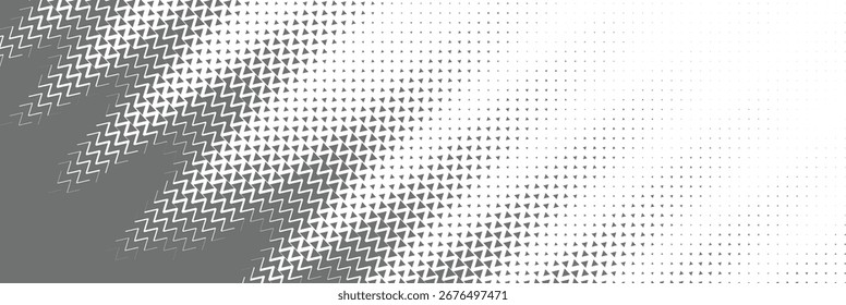Fondo de Vector abstracto de semitono en blanco y negro con textura de gradiente punteado retro diseño pixelado moderno perfecto para el Fondo de pantalla de ilustración de cómic de arte digital y póster