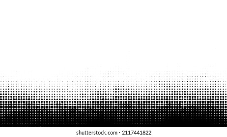 Black and white halftone background. 