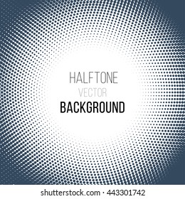 black and white halftone background with white frame for text