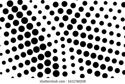 Black and white halftone background. Grunge vector half tone. Retro comic effect overlay. Sparse dotted gradient. Big dot pattern on transparent backdrop. Dynamic halftone texture for graphic design