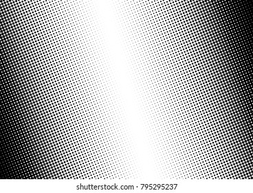 Black and White Halftone Background. Grunge Texture. Vintage Fade Pattern. Gradient Pop-art Overlay. Vector illustration
