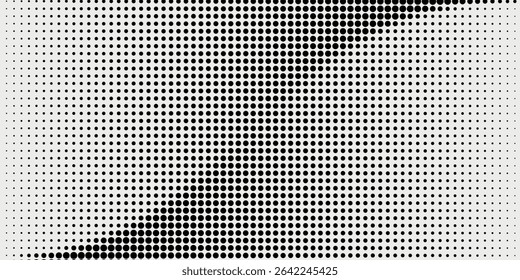 black and white halftone background with plenty of copy space in vector format.