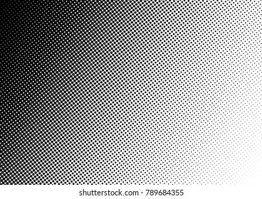 Black and White Halftone Background. Points Pattern. Distressed Modern Overlay. Vintage Dotted Backdrop. Vector illustration