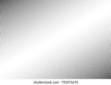 Black and White Halftone Background. Points Modern Overlay. Gradient Texture. Fade Abstract Backdrop. Vector illustration