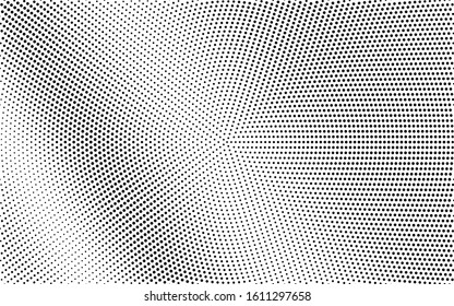 Black and white halftone background. Smooth vector half tone. Retro comic effect overlay. Diagonal dotted gradient. Dot pattern on transparent backdrop. Frequent halftone texture for graphic design