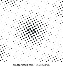 Black and white halftone background. Square pattern. Vector illustration.