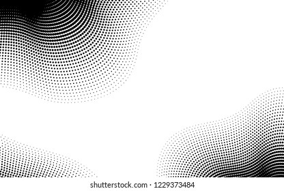 Black and white halftone background vector