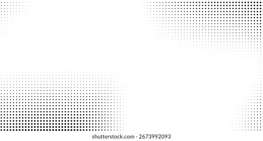 Fondo abstracto de puntos de semitono blanco y negro