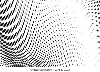 Black white halftone dots pattern texture background. Abstract dotted vector illustration for web design, covers, web sites, banners, stickers