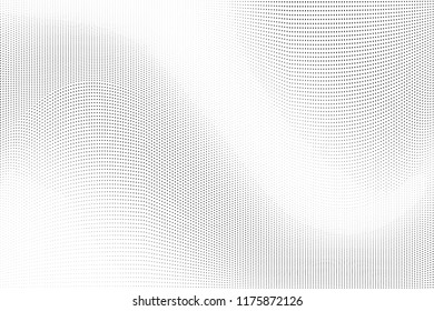 Black white halftone dots pattern texture background. Abstract dotted vector illustration for web design, covers, web sites, banners, stickers