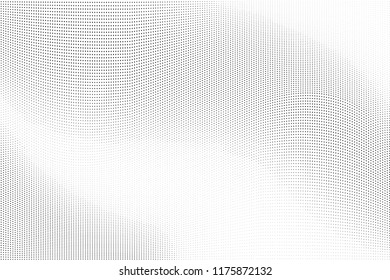 Black white halftone dots pattern texture background. Abstract dotted vector illustration for web design, covers, web sites, banners, stickers