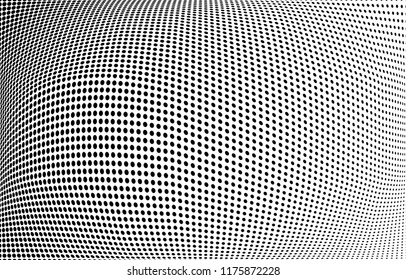 Black white halftone dots pattern texture background. Abstract dotted vector illustration for web design, covers, web sites, banners, stickers